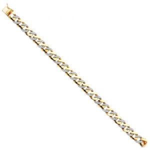 14k Yellow Gold Cuban Link Men's Bracelet 8.5in