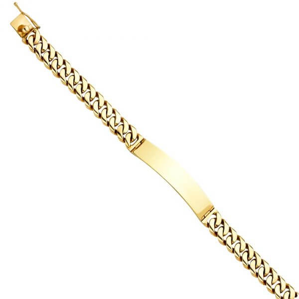 14k Yellow Gold Miami Cuban Link Bracelet 8.5 For Men