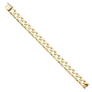 14k Yellow Gold Cuban Link Men's Bracelet 8.5in