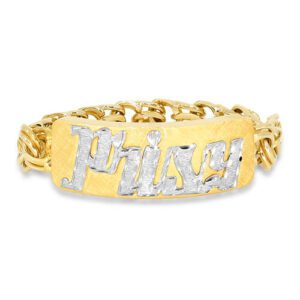 Custom 10k Yellow Gold Chino Link Bracelet - For Women - Joyeria Daisy