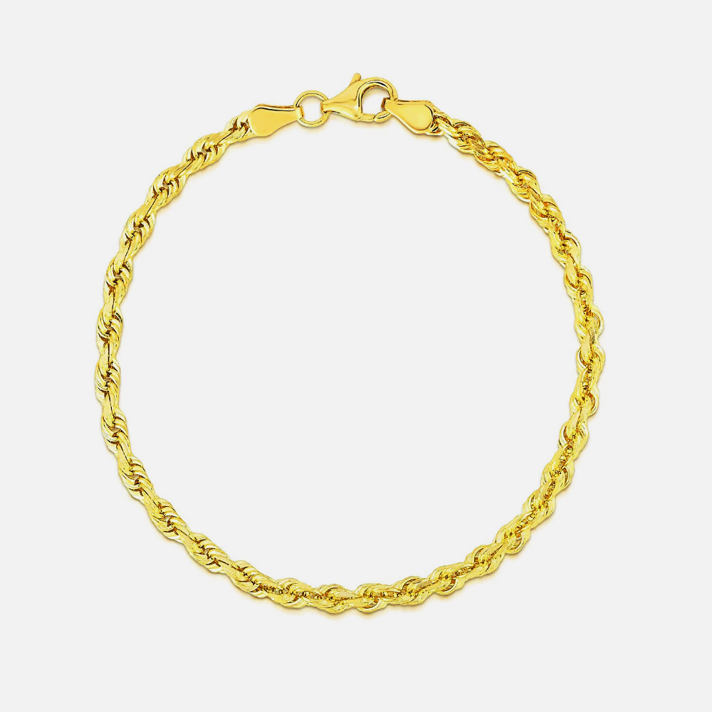 10k Gold Rope Bracelet Joyeria Daisy_joyeriadaisy