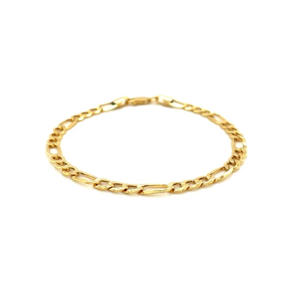 4.6mm 14k Yellow Gold Lite Figaro Link Bracelet
