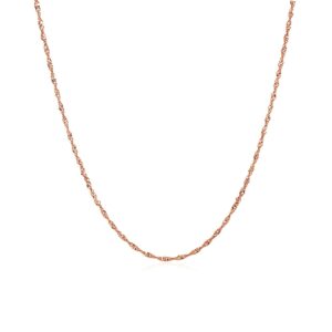 14k Rose Gold Singapore Chain 1.0mm