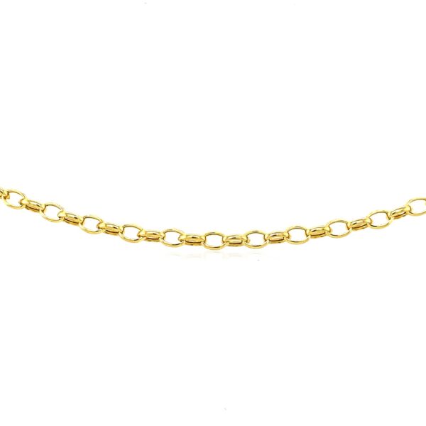 3.2mm 14k Yellow Gold Oval Rolo Chain