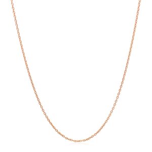 14k Rose Gold Round Cable Link Chain 0.7mm