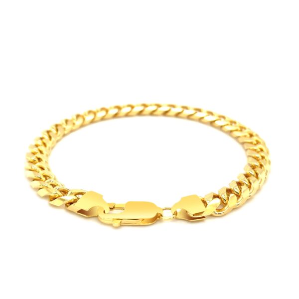 6.7mm 14k Yellow Gold Solid Miami Cuban Link Bracelet
