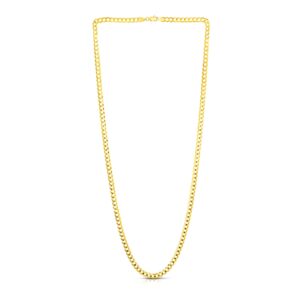4.7mm 14k Yellow Gold Solid Curb Chain