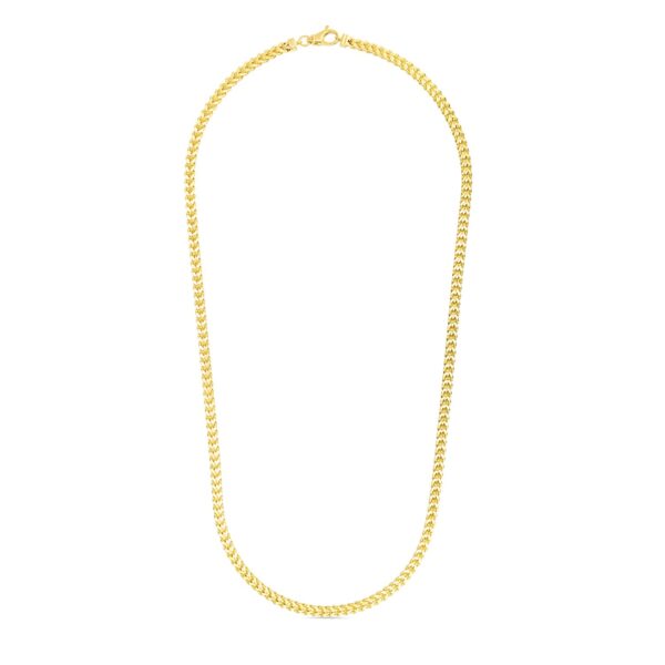 3.9mm 14k Yellow Gold Square Franco Chain