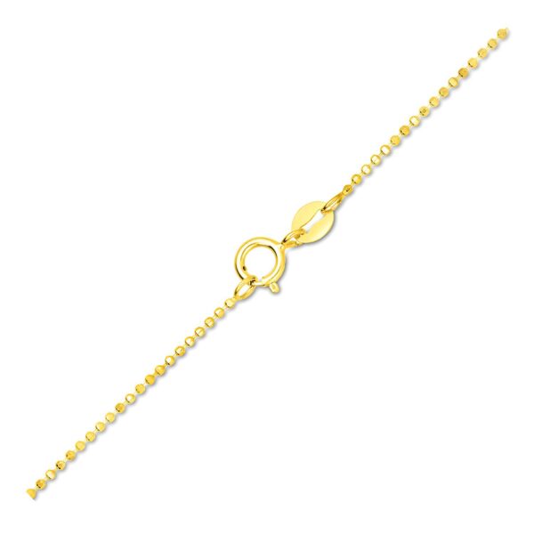 14k Yellow Gold Diamond-Cut Bead Chain 1.0mm