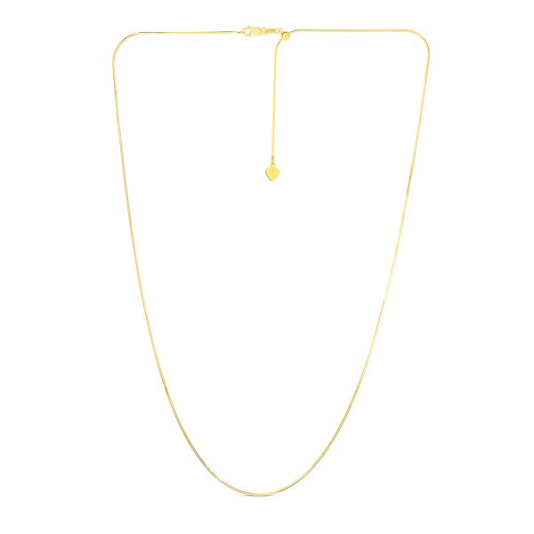 14k Yellow Gold Adjustable Snake Chain 0.85mm