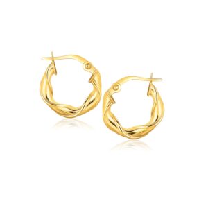 14k Yellow Gold Hoop Earrings (5/8 inch)
