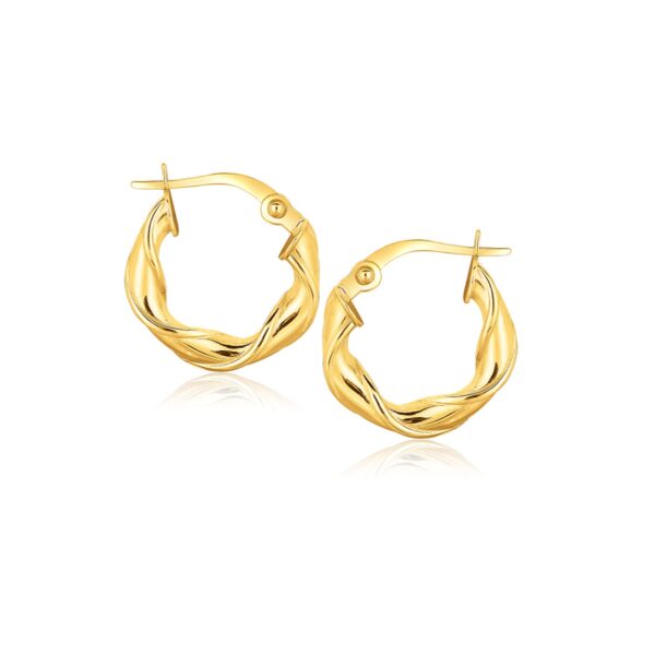 14k Yellow Gold Hoop Earrings (5/8 inch)