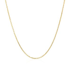10k Yellow Gold Cable Chain 1.1mm