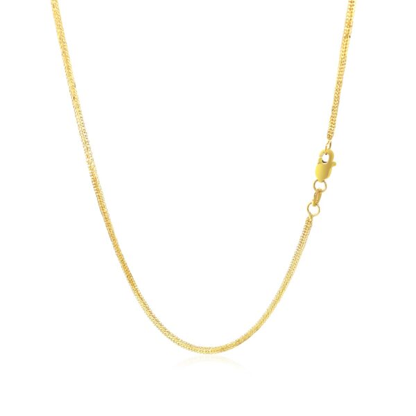 14k Yellow Gold Foxtail 1.0mm Chain