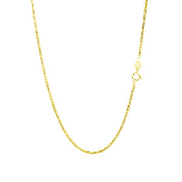14k Yellow Gold Foxtail Chain 0.9mm