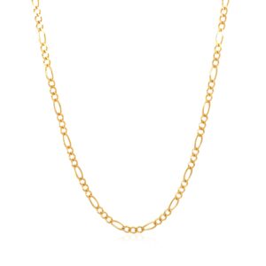10k Yellow Gold Solid Figaro Chain 1.9mm