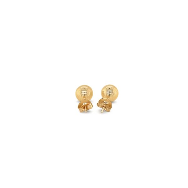 14k Yellow Gold Round Stud Earrings (6.0 mm)