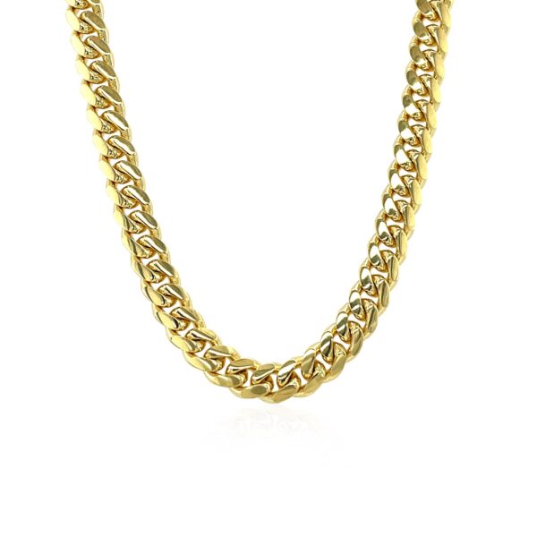 5.0mm 14k Yellow Gold Classic Miami Cuban Solid Chain