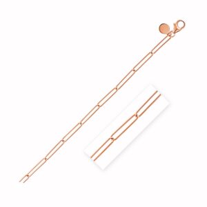 14k Rose Gold Wire Paperclip Chain (2.7mm)