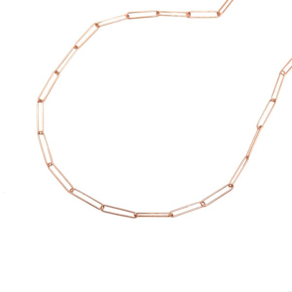 14k Rose Gold Wire Paperclip Chain (2.7mm)