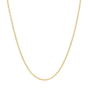 14k Yellow Gold Round Cable Link Chain 1.3mm