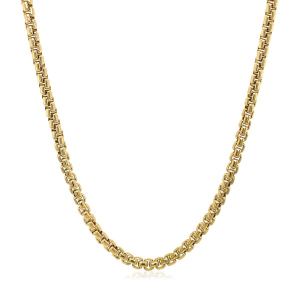 14k Yellow Gold Solid Round Box Chain 2.5 mm