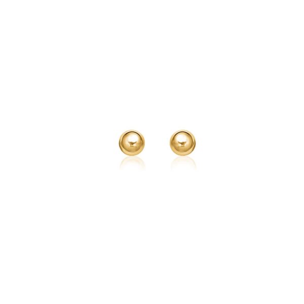 14k Yellow Gold Round Stud Earrings (5.0 mm)