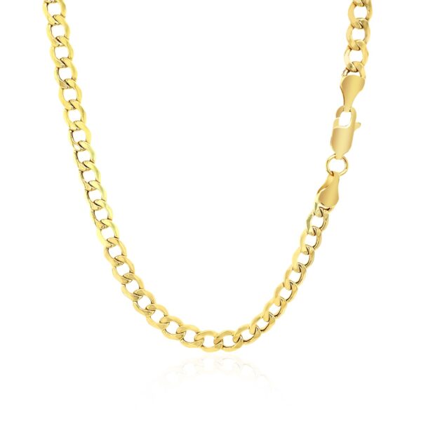 4.4mm 10k Yellow Gold Curb Chain