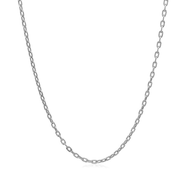 Double Extendable Cable Chain in 14k White Gold (1.9mm)