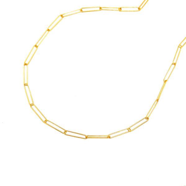 14k Yellow Gold Wire Paperclip Chain (2.7mm)