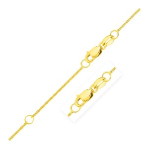 Extendable Gourmette Chain in 14k Yellow Gold (0.9mm)