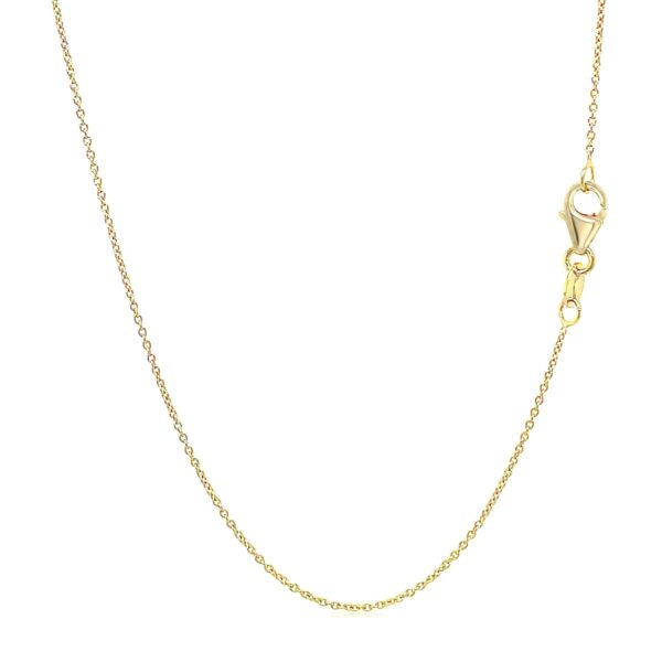 14k Yellow Gold Oval Cable Link Chain 0.6mm