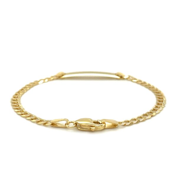 14k Yellow Gold Curb Link Style Children's Bracelet