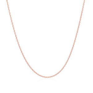 14k Pink Gold Oval Cable Link Chain 0.7mm