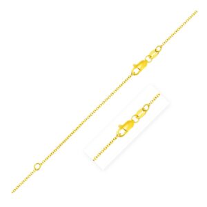 Extendable Cable Chain in 14k Yellow Gold (1.0mm)