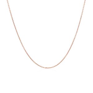 14k Rose Gold Cable Link Chain 0.5mm