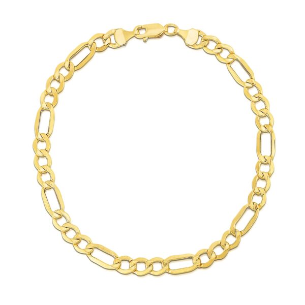 5.4mm 10k Yellow Gold Lite Figaro Link Bracelet