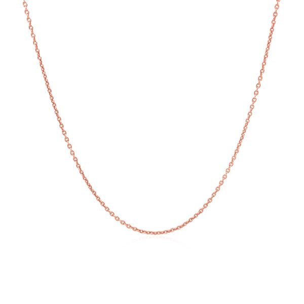 14k Pink Gold Round Cable Link Chain 1.1mm