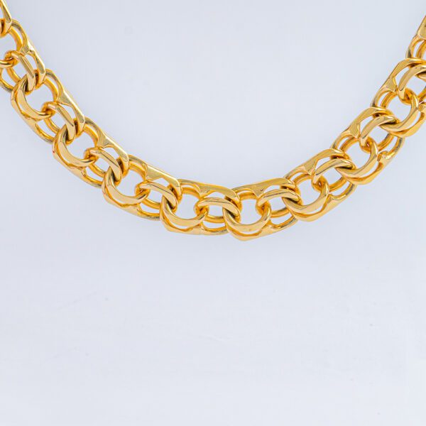 1. 10k Yellow Gold Chino Link Chain 25in 13mm_joyeriadaisy