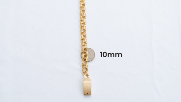 3. Quarter 10k Yellow Gold Chino Link Chain 16in 10mm Large_joyeriadaisy