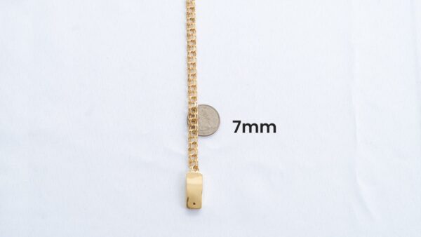 3. Quarter 10k Yellow Gold Chino Link Chain 16in 7mm_joyeriadaisy