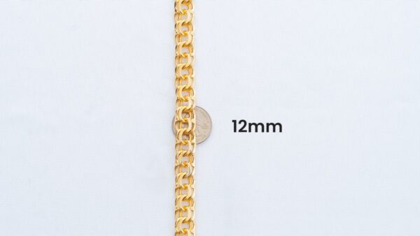 4. Quarter 10k Yellow Gold Chino Link Chain 12mm_joyeriadaisy