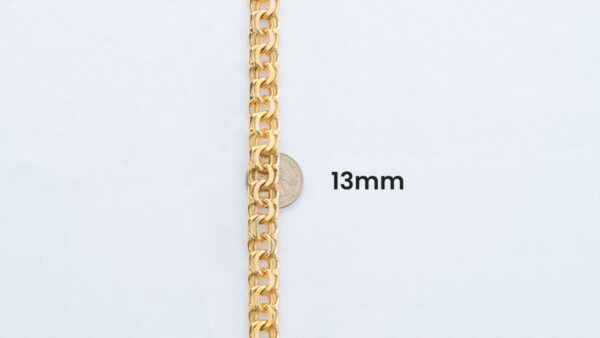 4. Quarter 10k Yellow Gold Chino Link Chain 13mm_joyeriadaisy