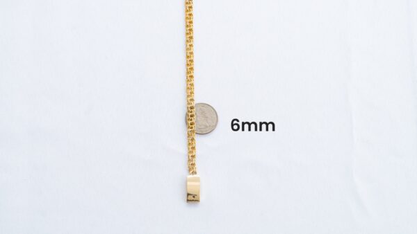 4. Quarter 10k Yellow Gold Chino Link Chain 18in 6mm_joyeriadaisy