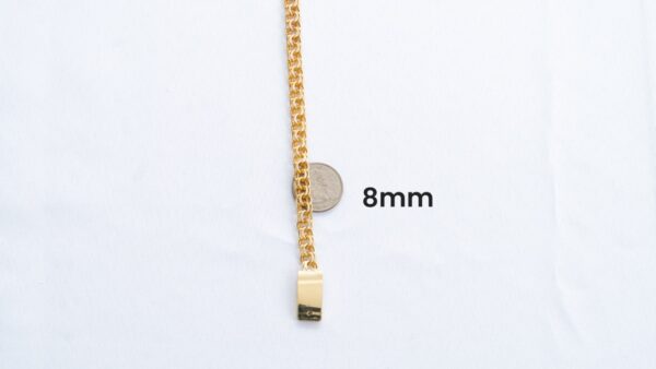 4. Quarter 10k Yellow Gold Chino Link Chain 22in 8mm_joyeriadaisy