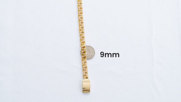 4. Quarter 10k Yellow Gold Chino Link Chain 22in 9mm_joyeriadaisy