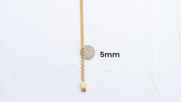 4. Quarter 10k Yellow Gold Chino Link Chain 24in 5mm_joyeriadaisy