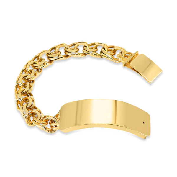 1. 10k Yellow Gold Chino Link Bracelet 11mm_joyeriadaisy