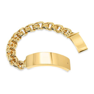 1. 10k Yellow Gold Chino Link Bracelet 12mm_joyeriadaisy