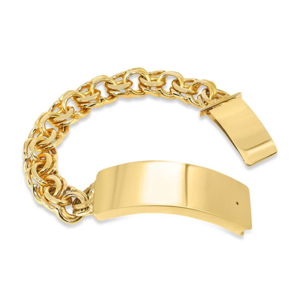 1. 10k Yellow Gold Chino Link Bracelet 13mm_joyeriadaisy